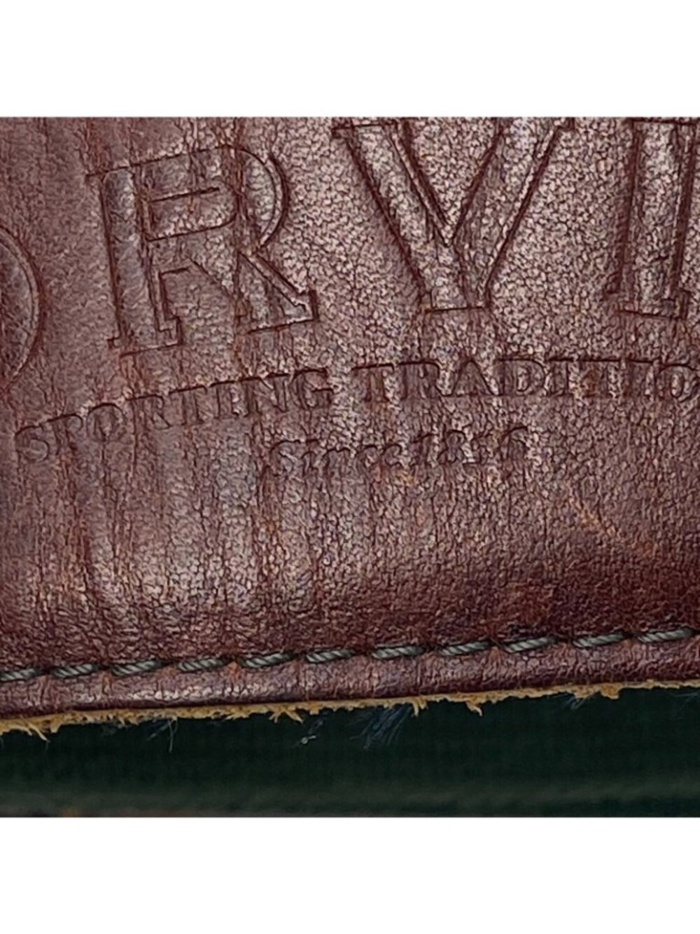 Vintage Orvis Battenkill Duffle Bag Green Canvas and Leather Large - Picture 9 of 15